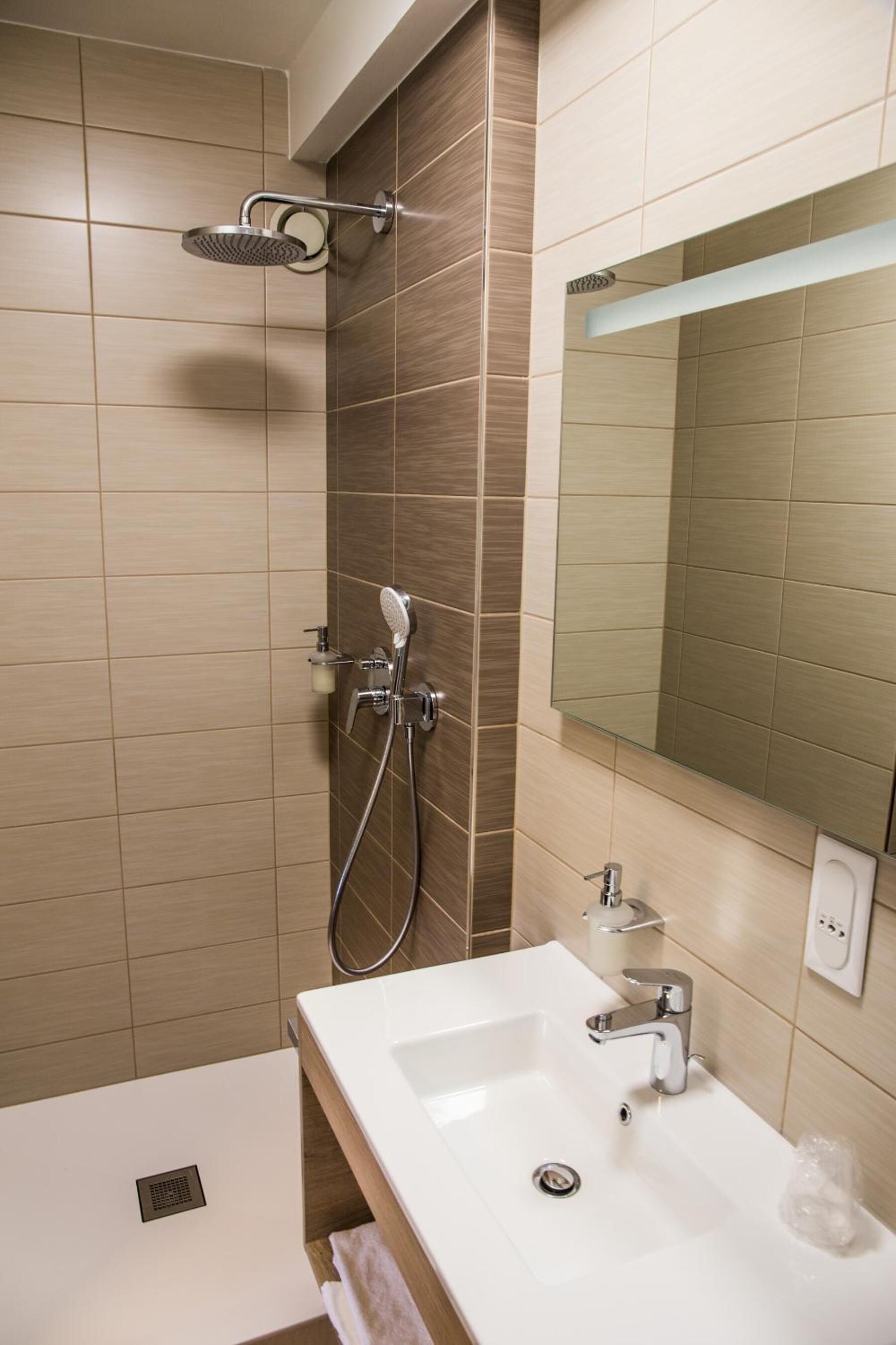 free toiletries, hair dryer, towels