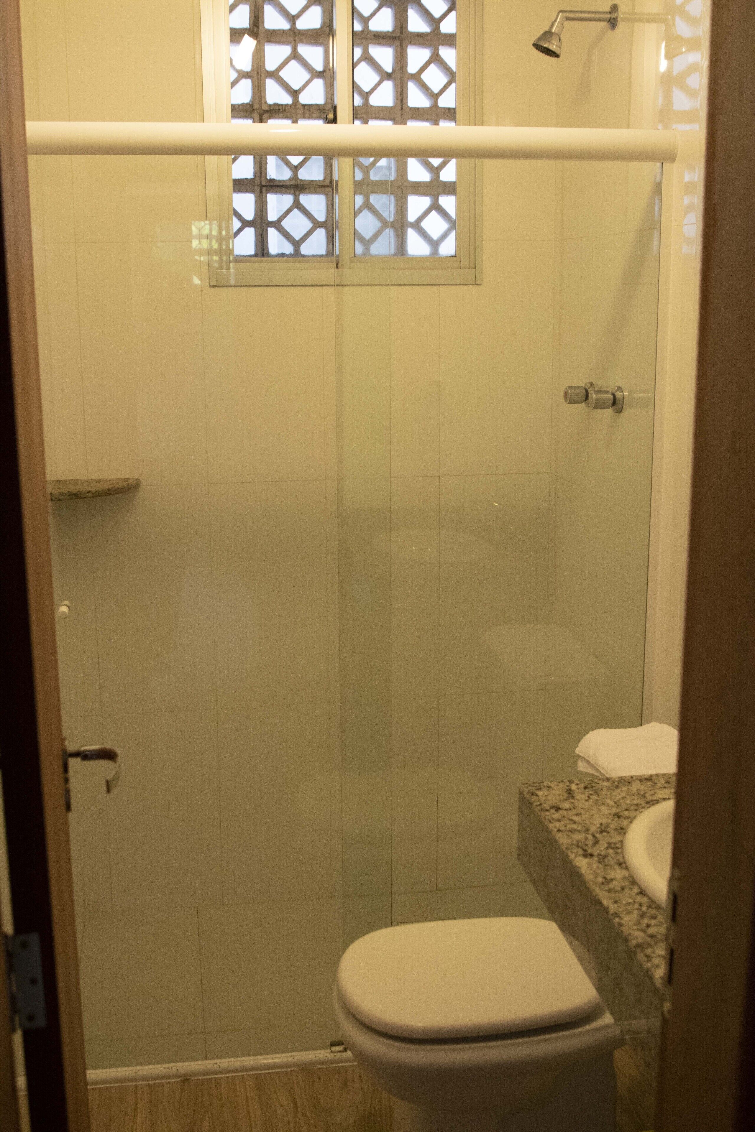 luxury double room | bathroom | shower, hair dryer