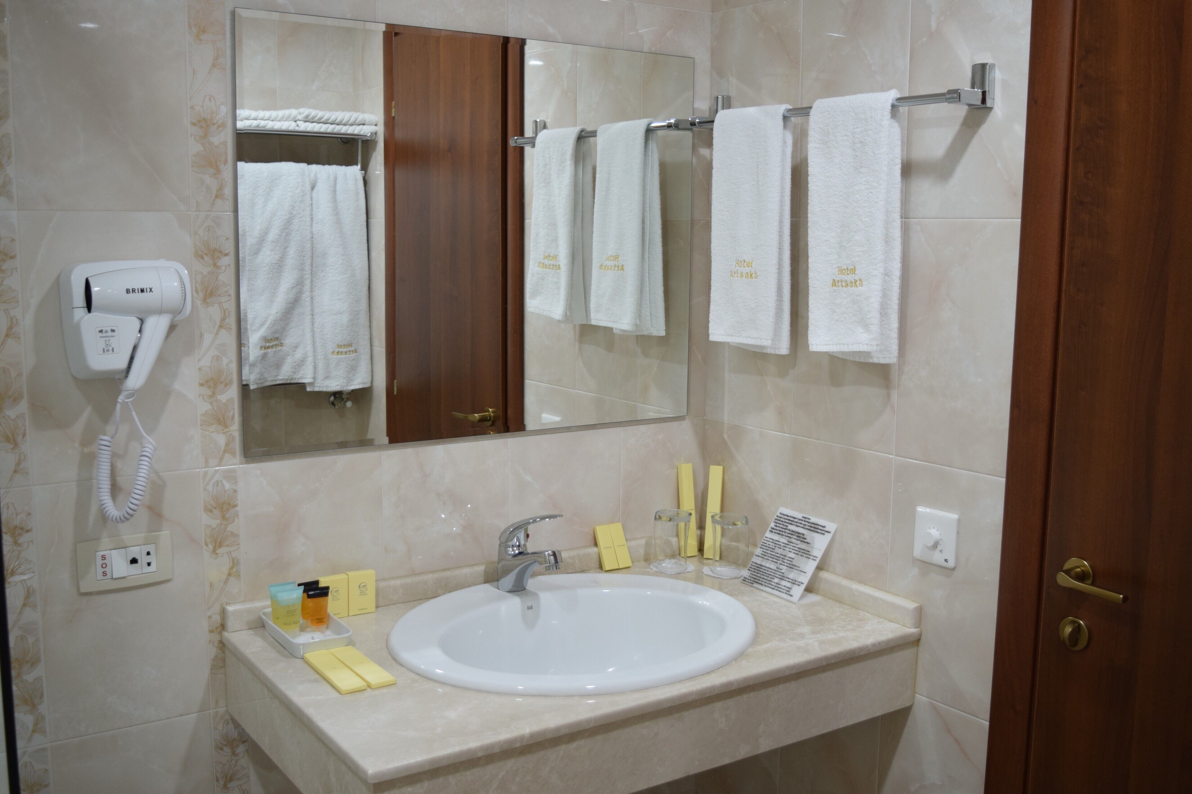 free toiletries, hair dryer, bathrobes, slippers