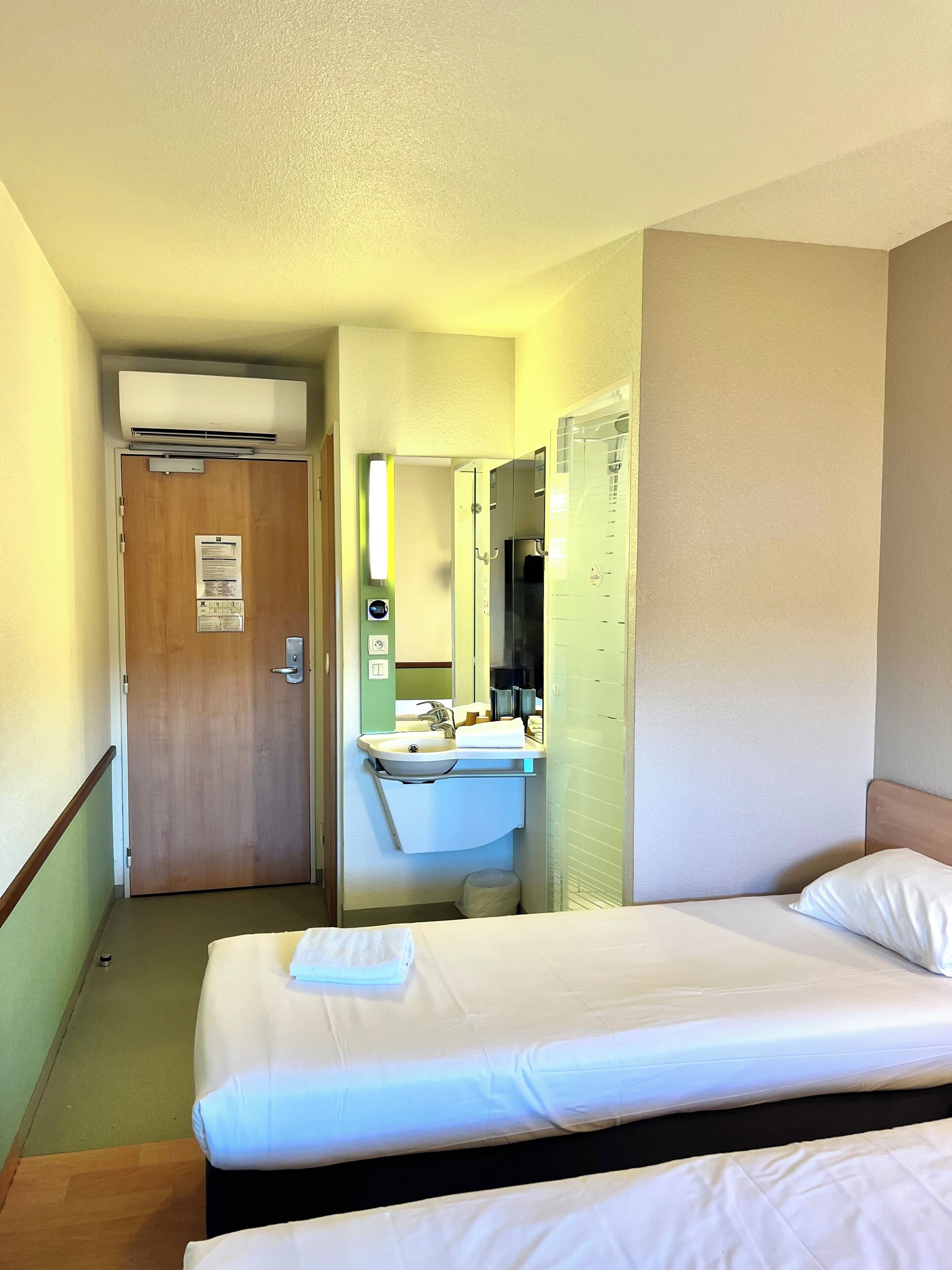twin room, 2 single beds | desk, laptop workspace, blackout curtains, soundproofing