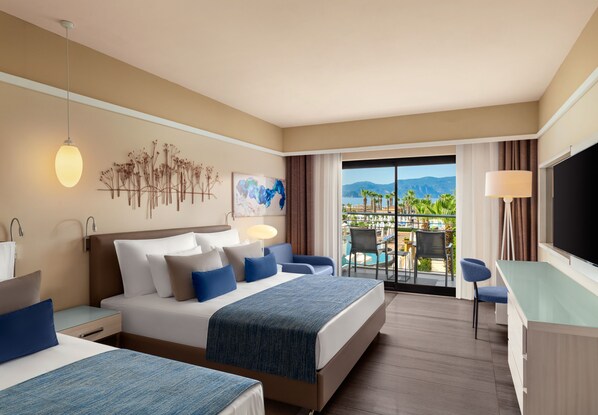 Standard Room, Partial Sea View (Mixed, Spacious Room) | Free minibar, in-room safe, desk, iron/ironing board -  Akra Fethiye Tui Blue Sensatori All Inclusive (Fethiye)