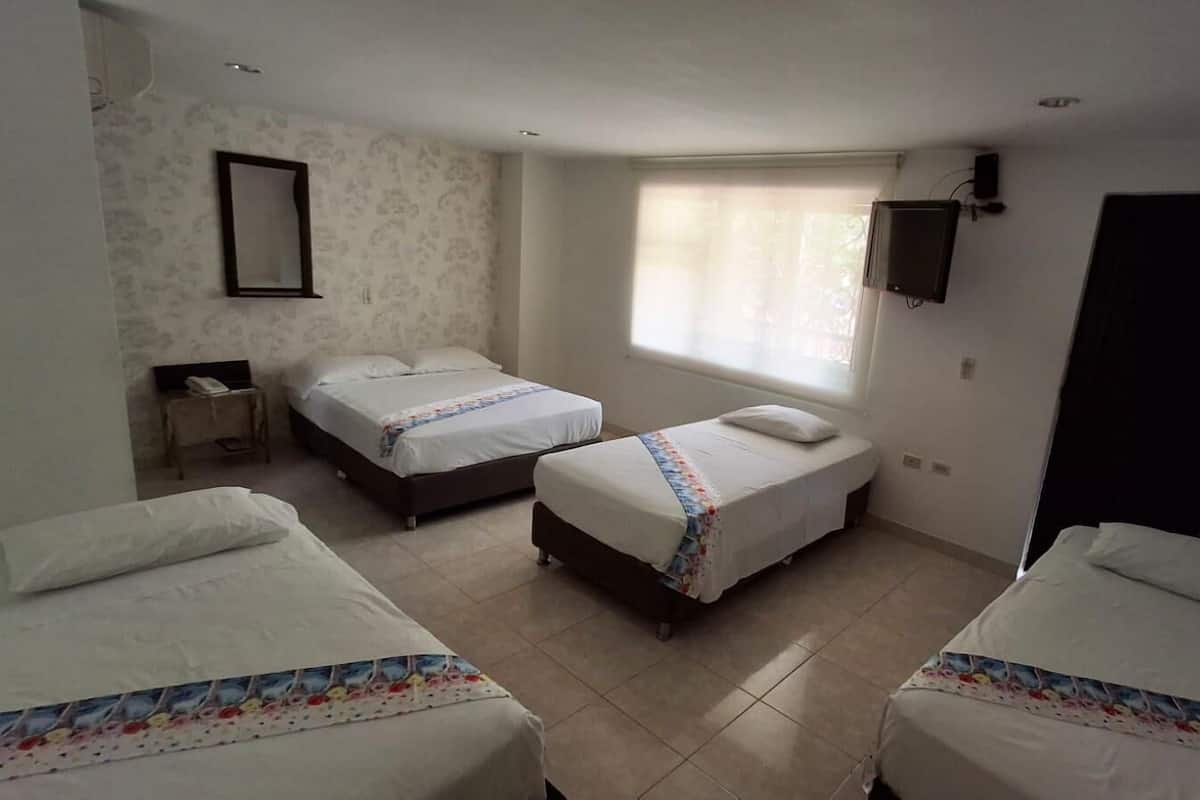 In-room safe, desk, blackout drapes, free cribs/infant beds