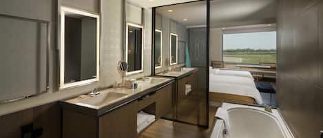 Free toiletries, hair dryer, bathrobes, slippers