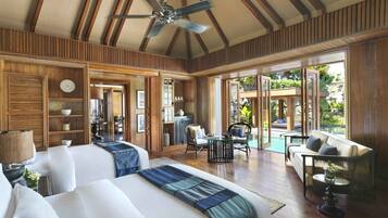 Vila, 2 kamar tidur | Seprai katun Mesir, seprai premium, bantalan ekstra lembut, dan minibar