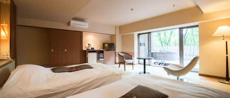 Deluxe Twin Room with Open-air bath, Non Smoking | Minibar, in-room safe, free WiFi