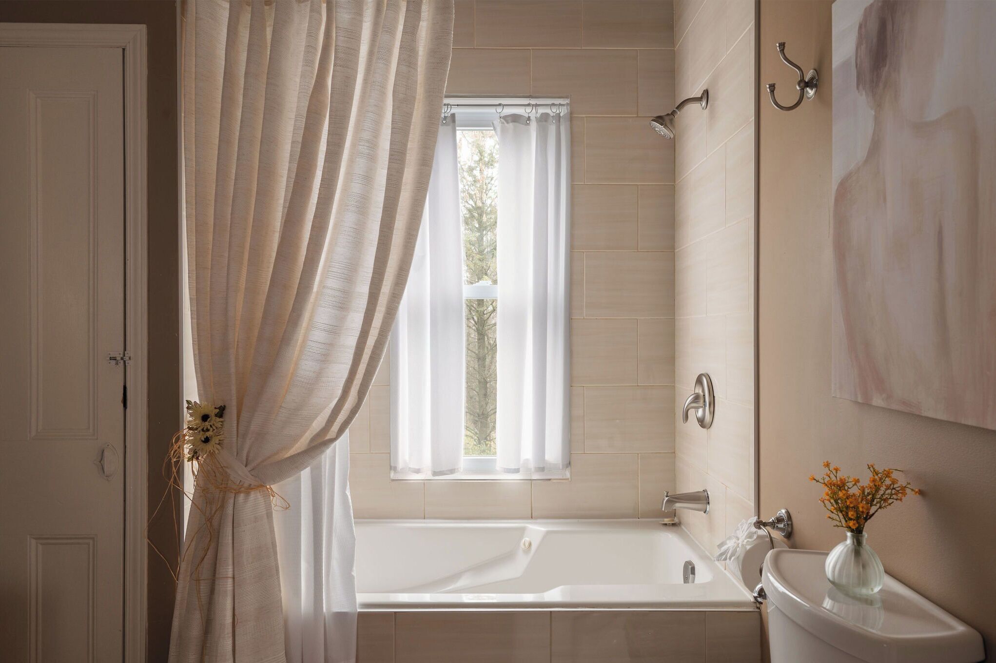 Hair dryer, bathrobes, slippers, towels