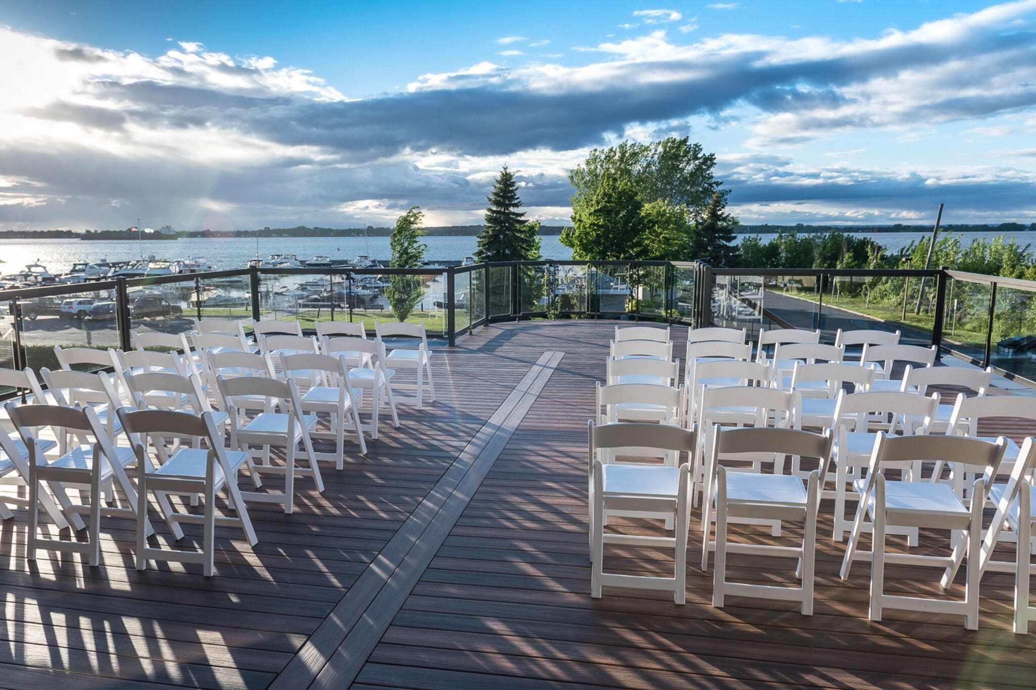 Outdoor wedding area