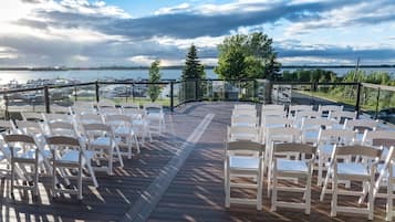 Outdoor wedding area