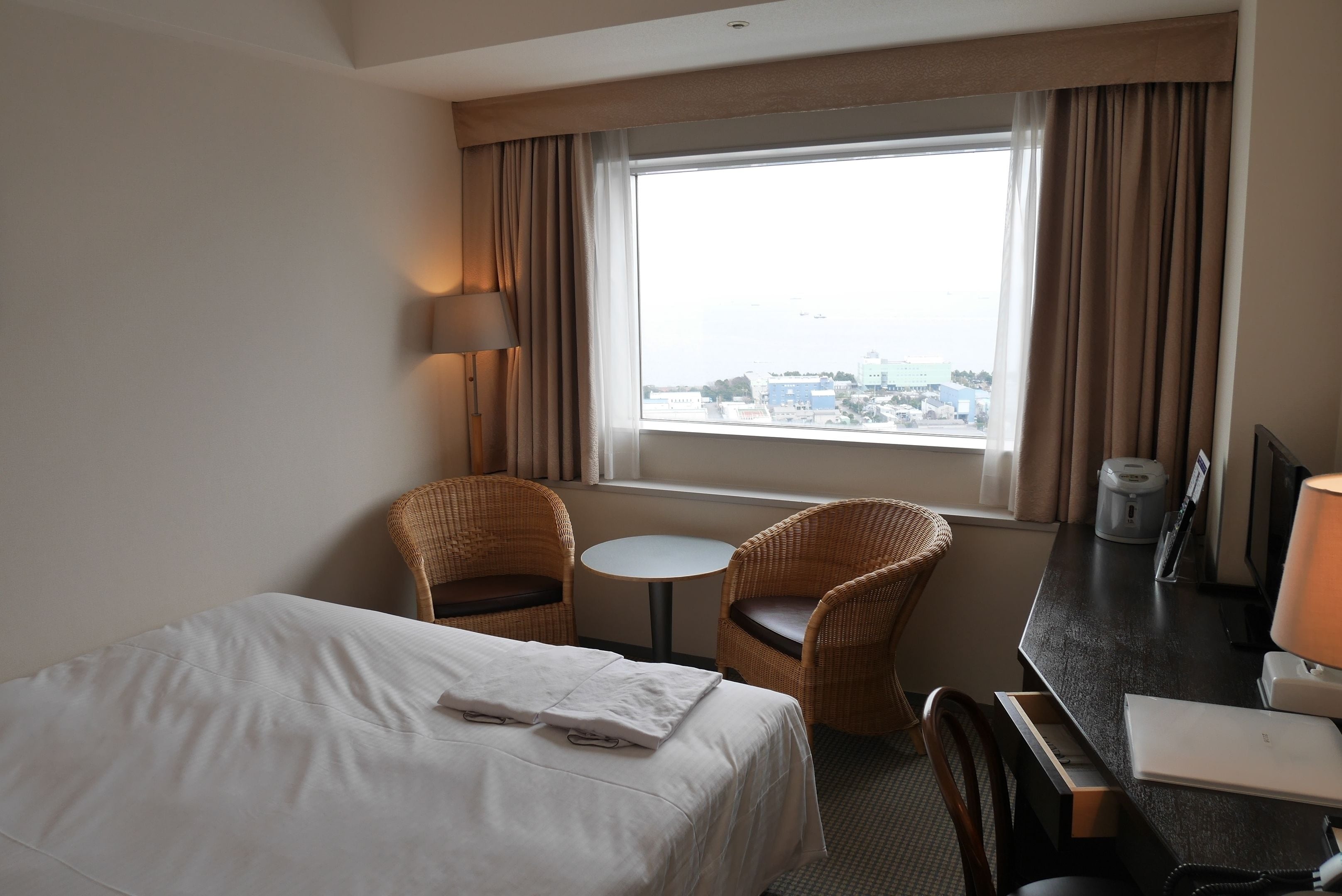 desk, blackout curtains, iron/ironing board, free wifi