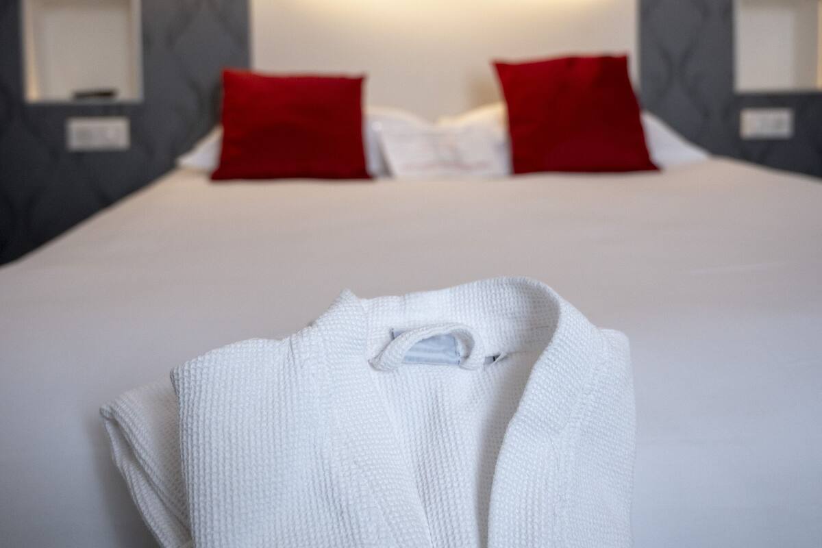 superior double room | laptop workspace, soundproofing, cots/infant beds, free wifi