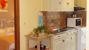 Apartment | Private kitchenette | Full-size fridge, stovetop, coffee/tea maker, cookware/dishes/utensils