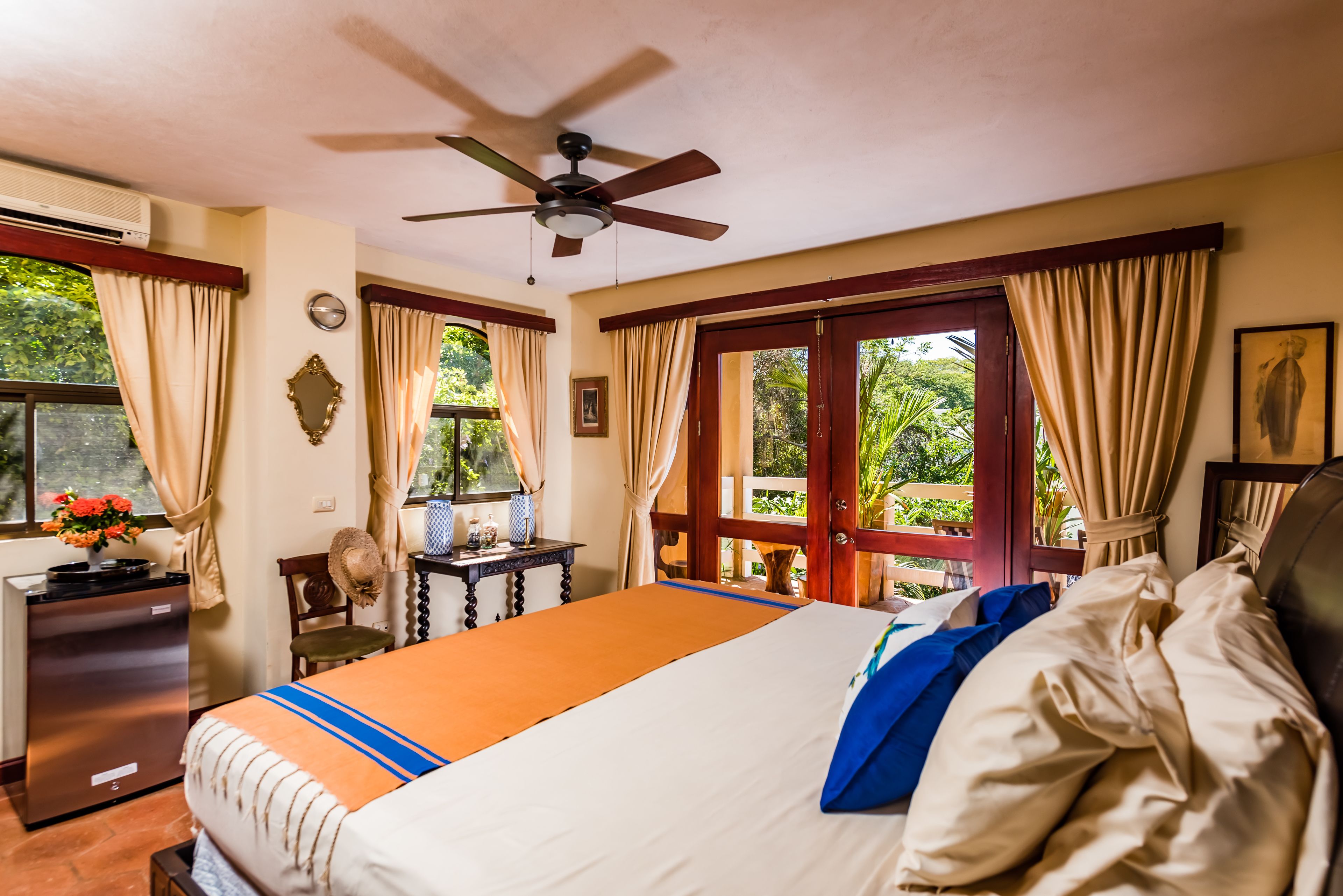 signature room, 1 king bed, terrace, pool view | view from room