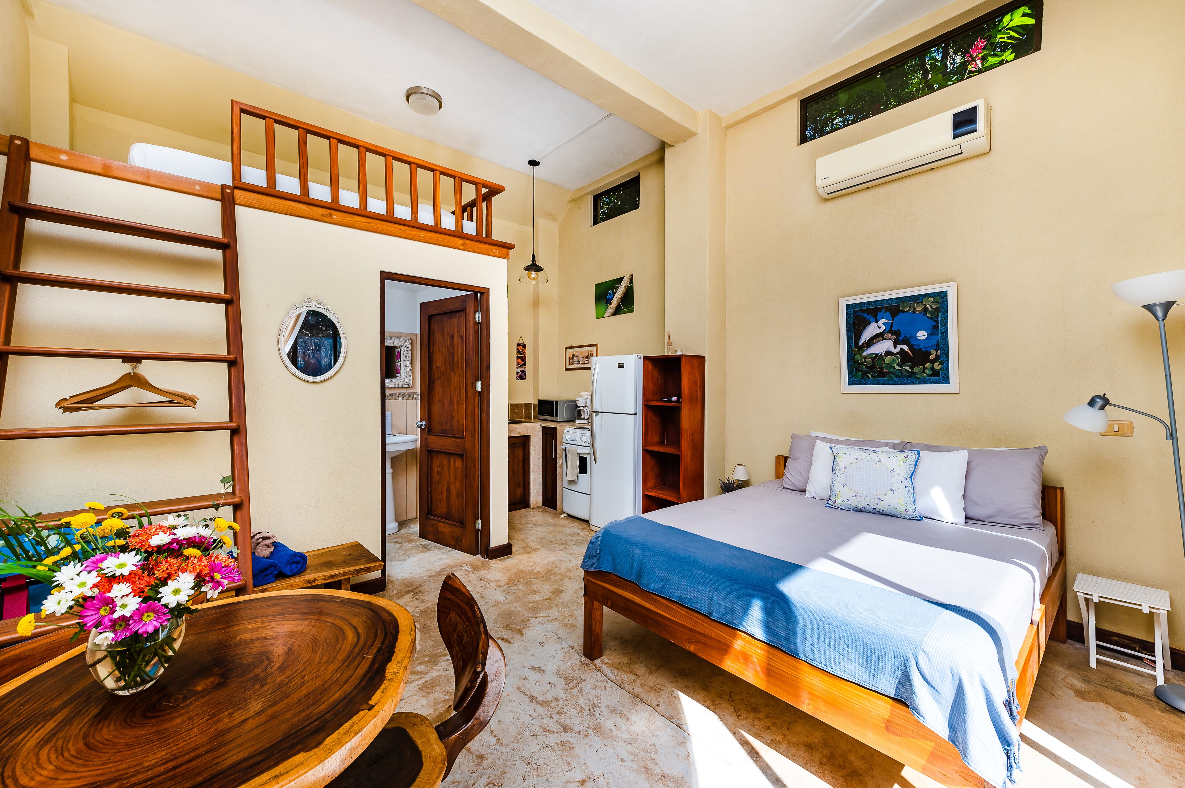 deluxe loft, 2 double beds, kitchen, pool view | view from room