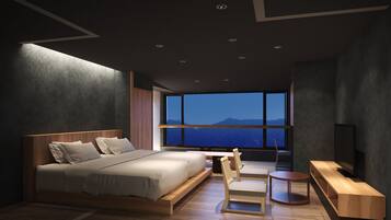 Deluxe Room (Japanese Western Style) | Gebar bulu kapas, bar mini, peti besi dalam bilik, meja