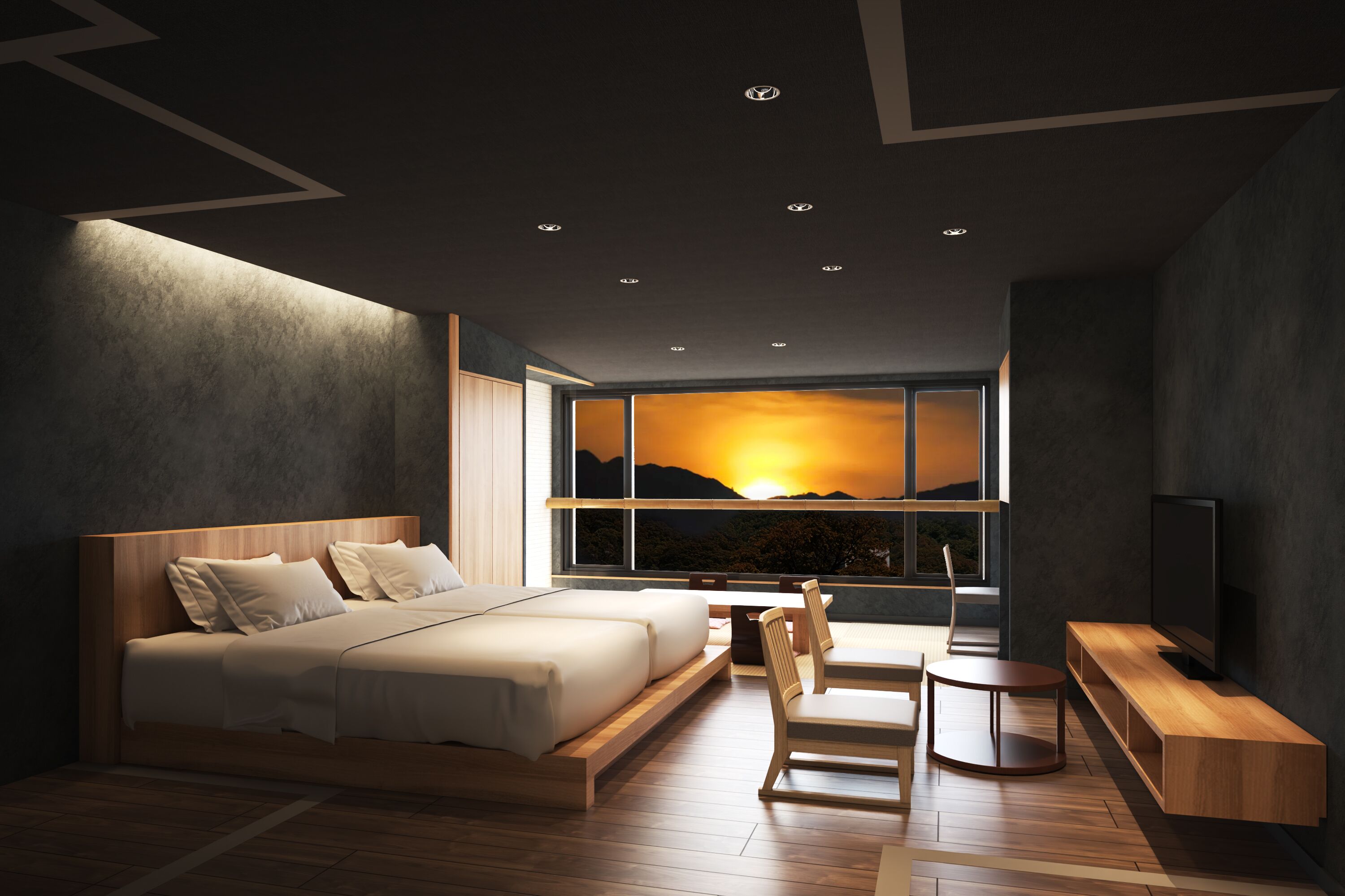 Down duvets, minibar, in-room safe, desk