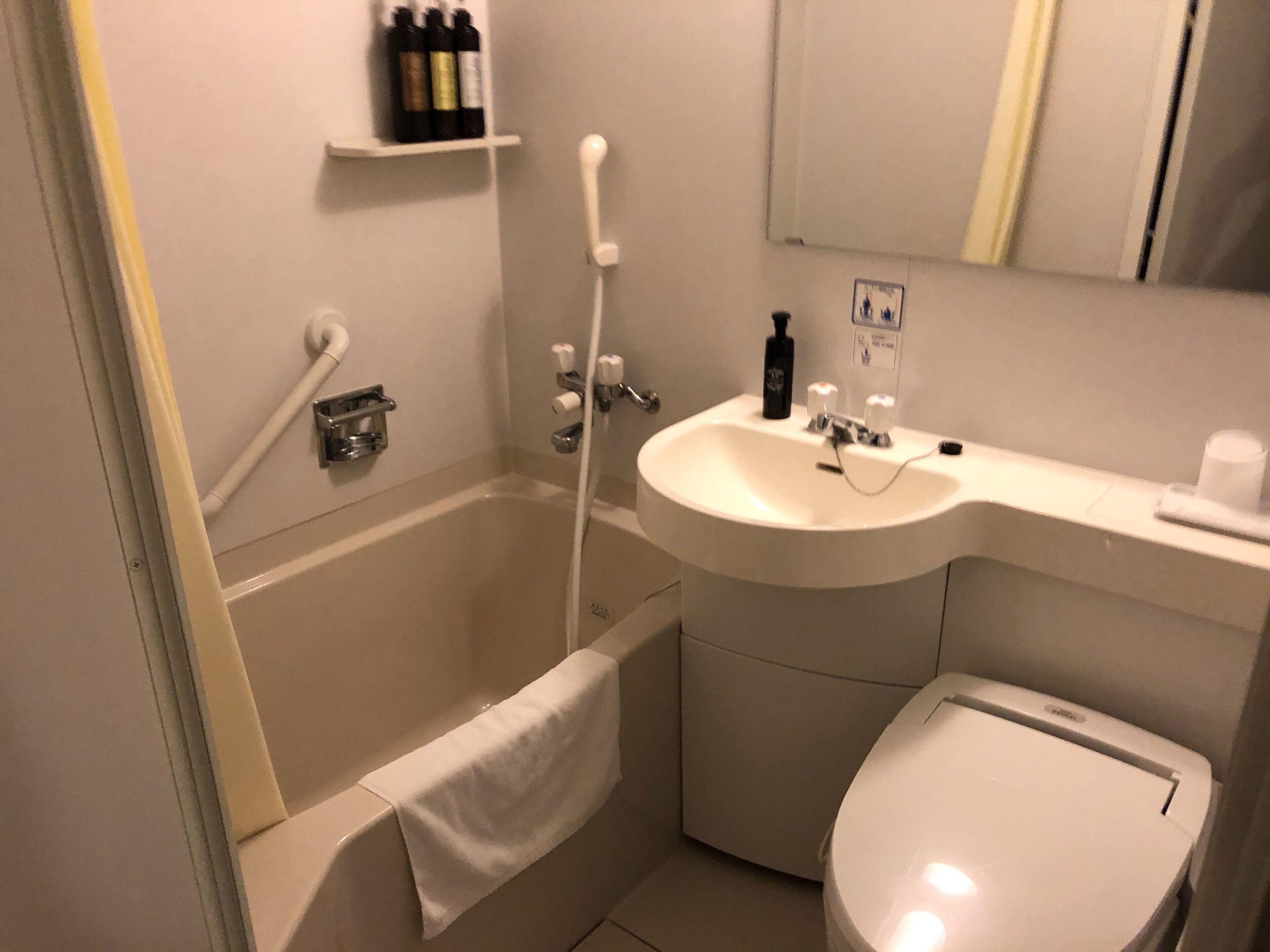 free toiletries, hair dryer, bathrobes, slippers