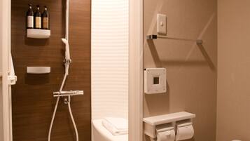 Compact Singe Room, For Single Use, Non Smoking | Bathroom | Free toiletries, hair dryer, bathrobes, slippers