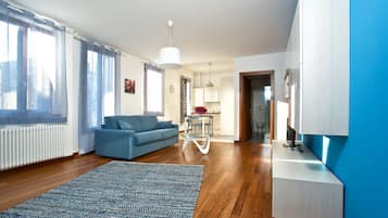 Appartement, 1 chambre, accessible aux personnes à mobilité réduite, terrasse | Coin séjour