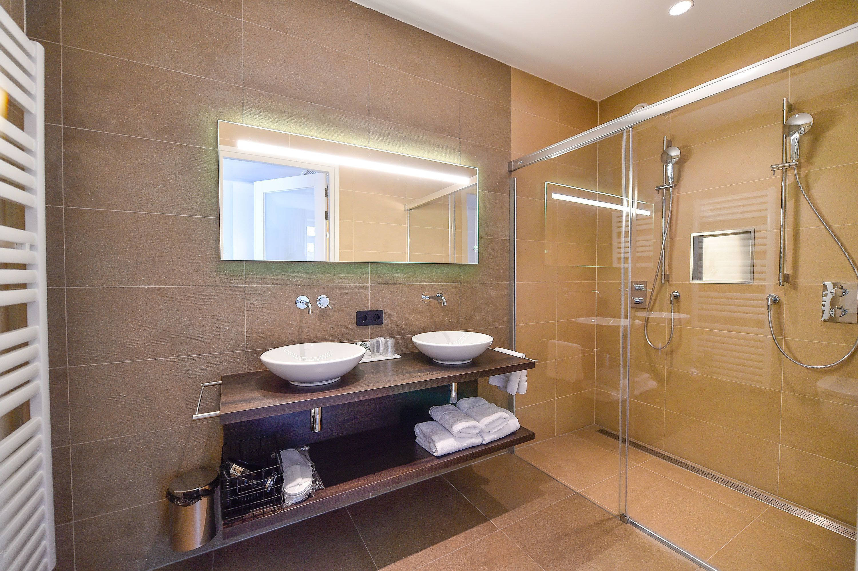 free toiletries, hair dryer, slippers, towels