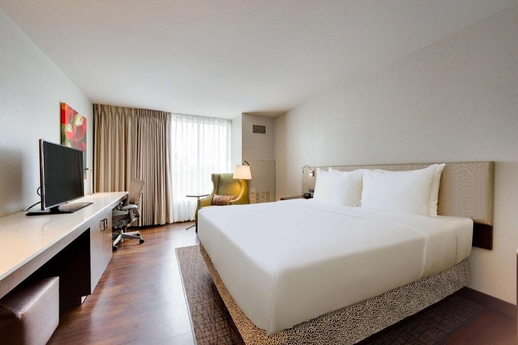 In-room safe, desk, laptop workspace, blackout drapes