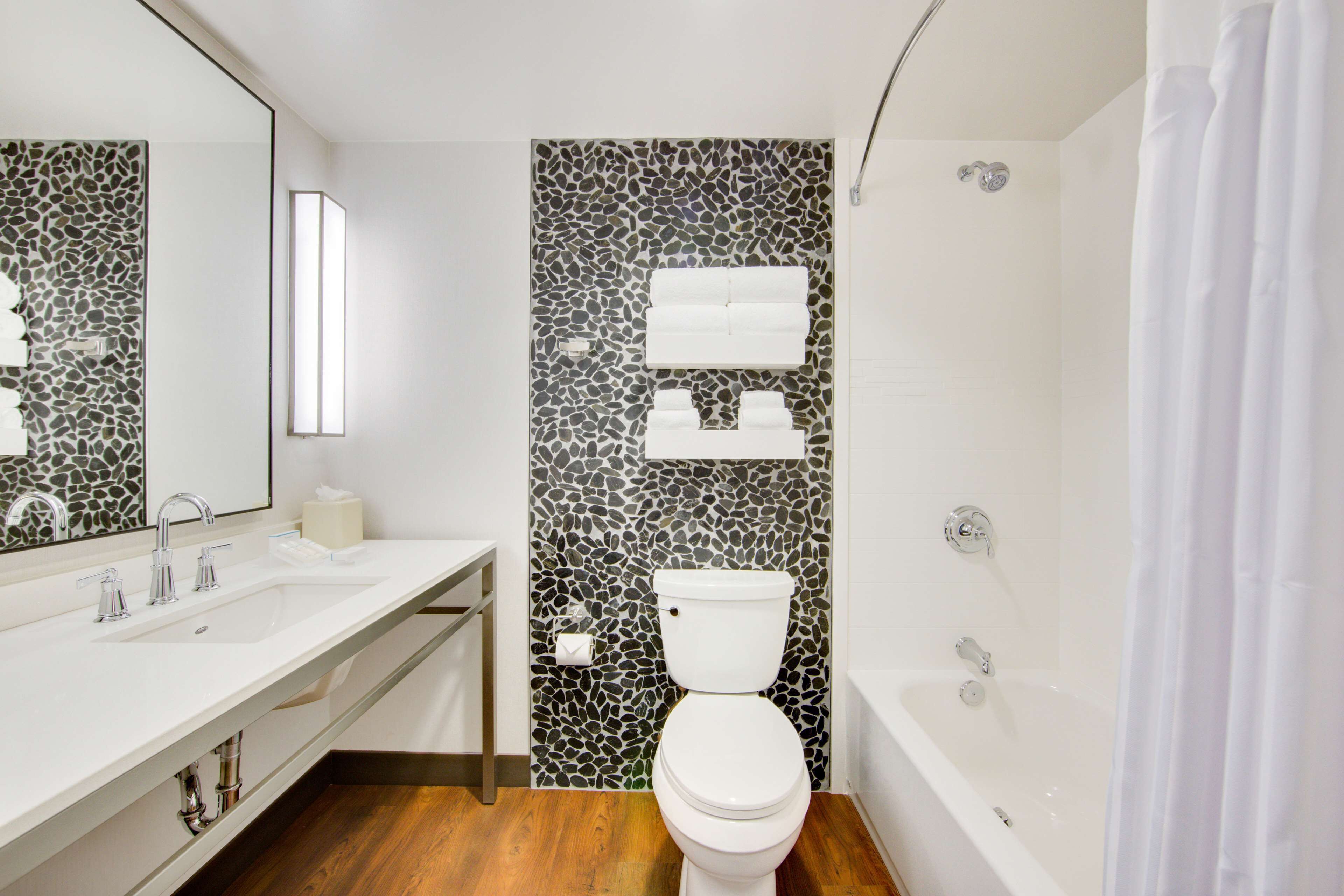 free toiletries, hair dryer, towels