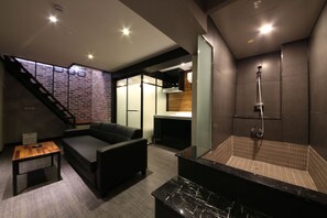 50-inch flat-screen TV with cable channels, TV, computer