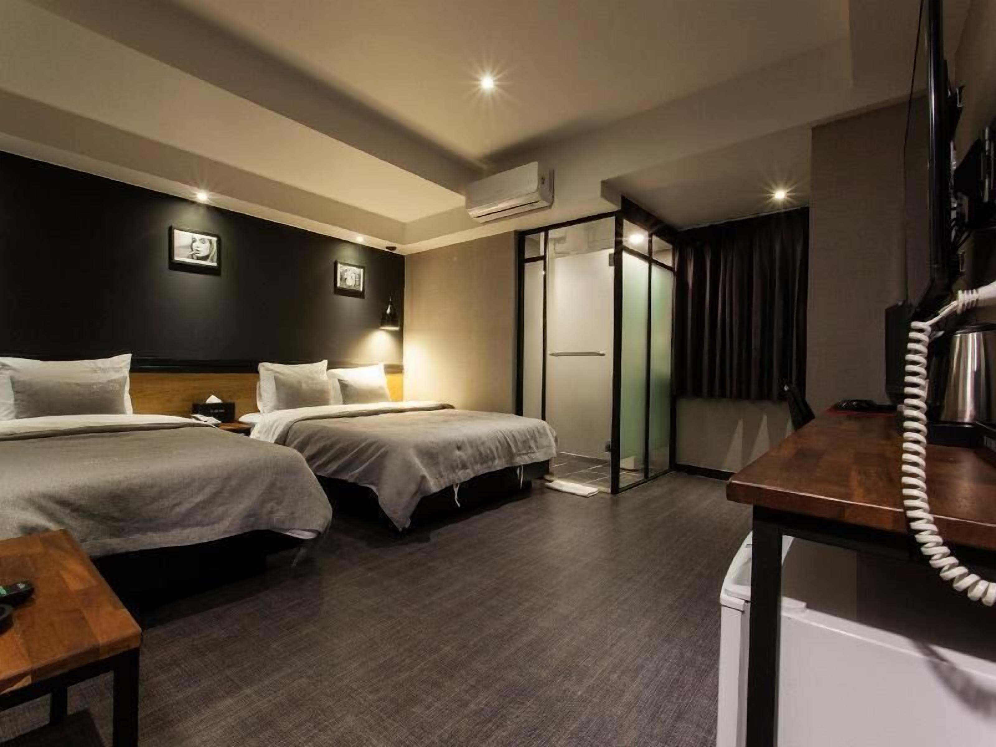 Individually decorated, individually furnished, desk, blackout drapes