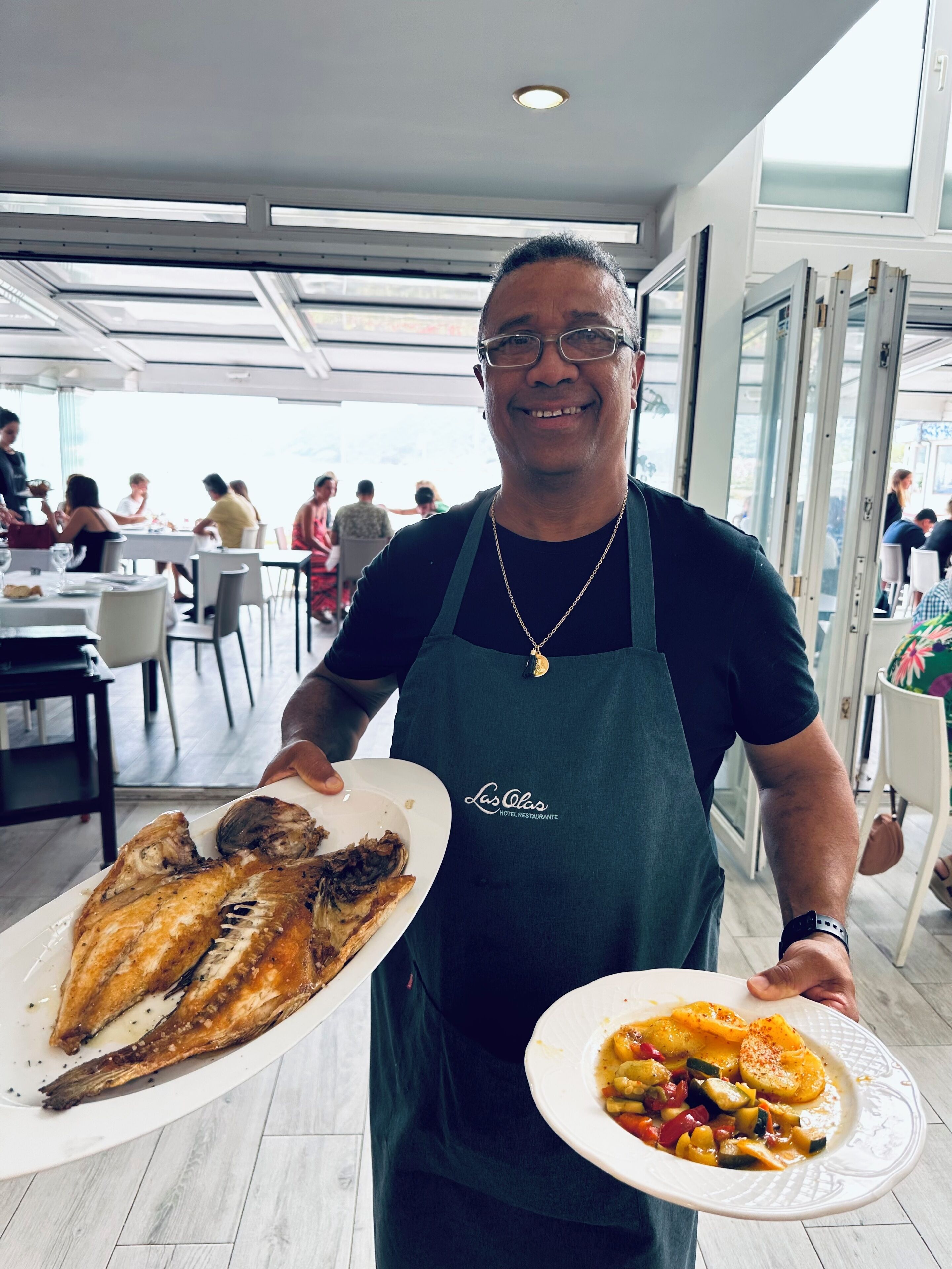 breakfast, lunch, dinner served; mediterranean cuisine, beach views