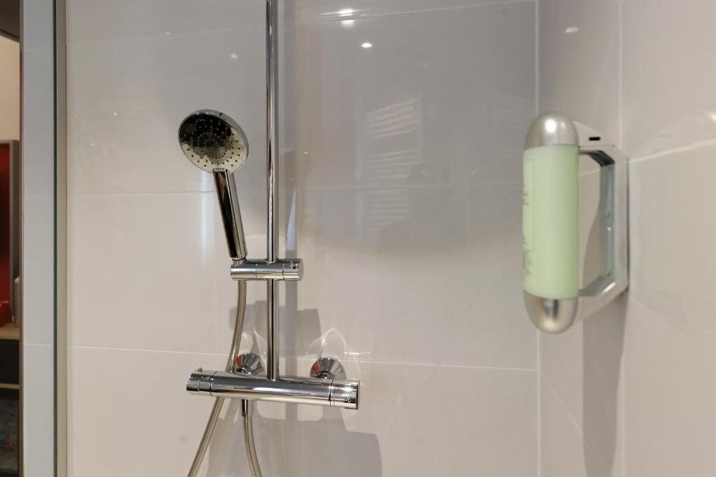 shower, free toiletries, hair dryer, slippers