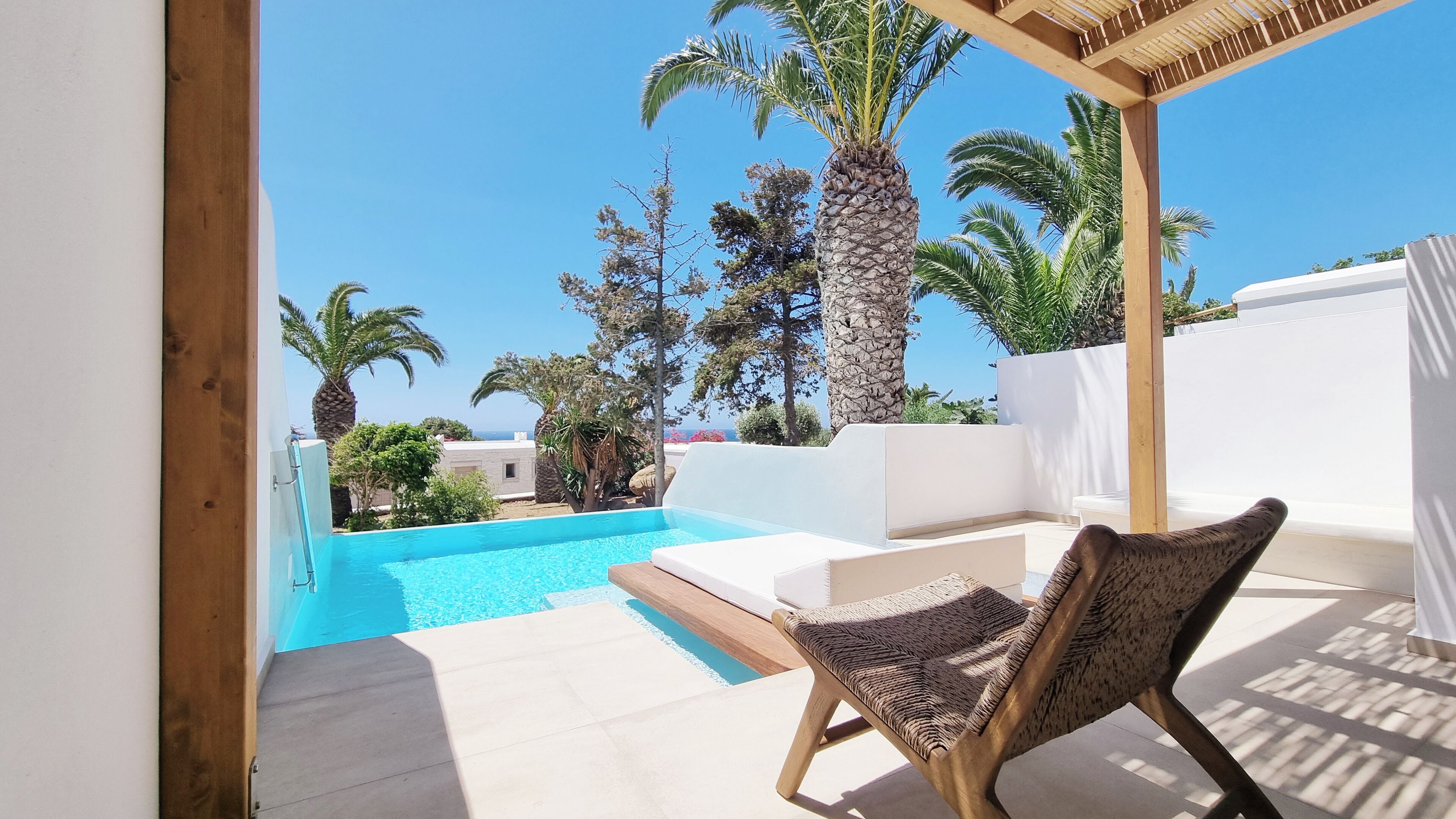 Aegean Junior Suite with Private Pool & Sea View | Pemandangan balkon