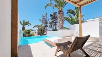 Aegean Junior Suite with Private Pool & Sea View | Pemandangan balkon