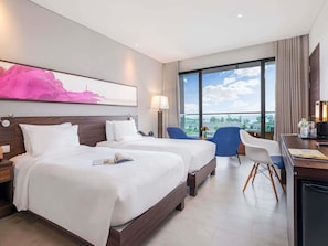 Superior Room, 2 Twin Beds, Pool View | 1 bedroom, minibar, in-room safe, individually decorated