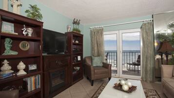 Condo, 2 Bedrooms | Living area | Flat-screen TV, DVD player