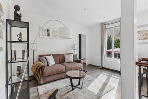 Leilighet, privat bad, hageutsikt | Lounge