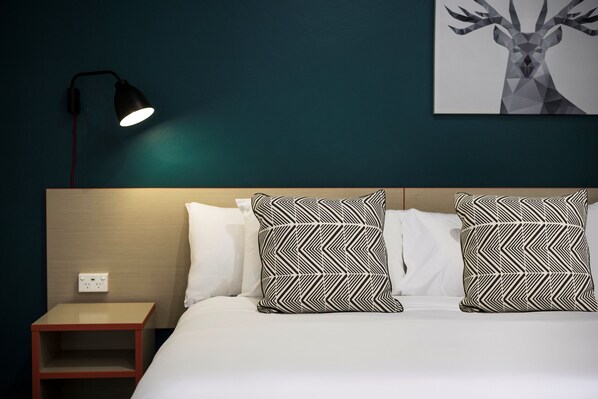 Luxe beddengoed, een bureau, een strijkplank/strijkijzer, gratis wifi