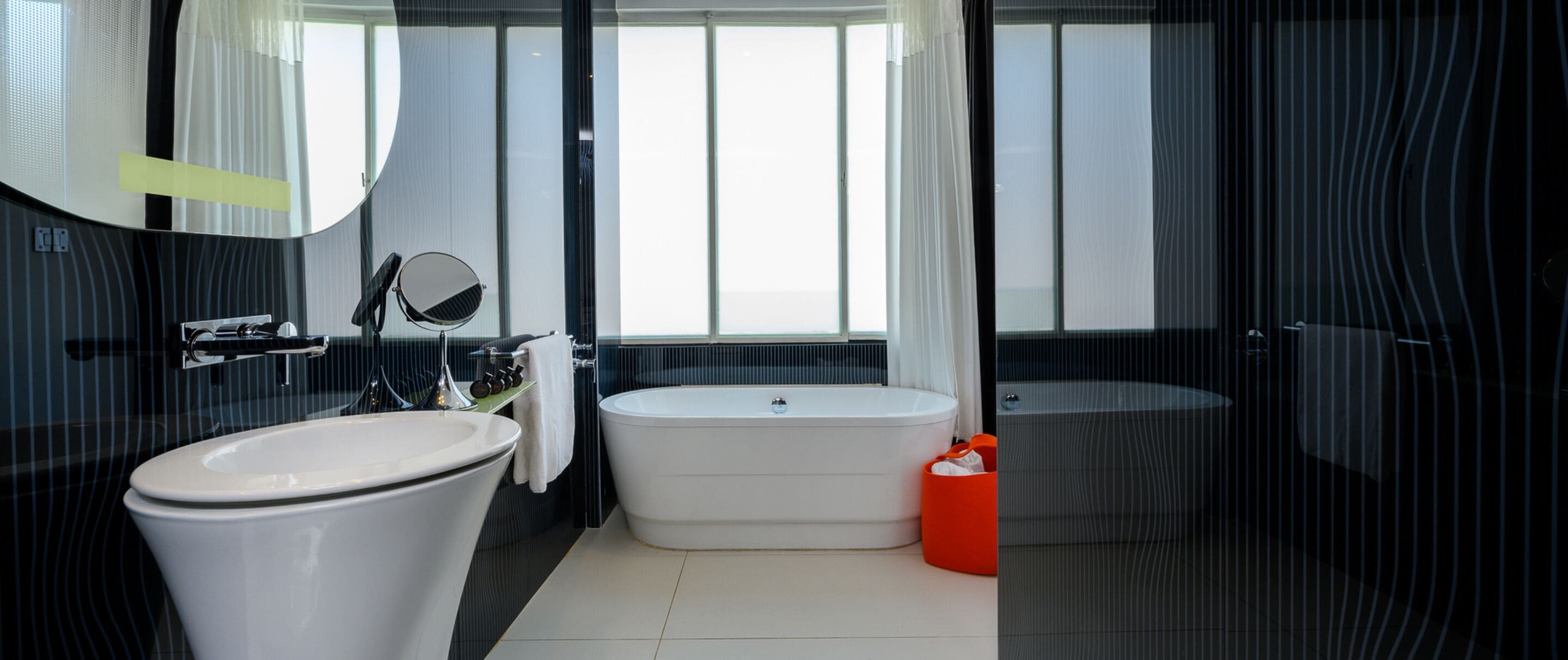 free toiletries, hair dryer, bathrobes, slippers