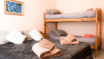 Desk, rollaway beds, free WiFi, bed sheets