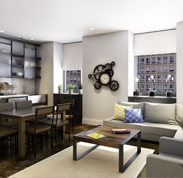 Luxury Loft, 2 Bedrooms | Living room | Flat-screen TV - Reserve by Nashville Vacations (Nashville)