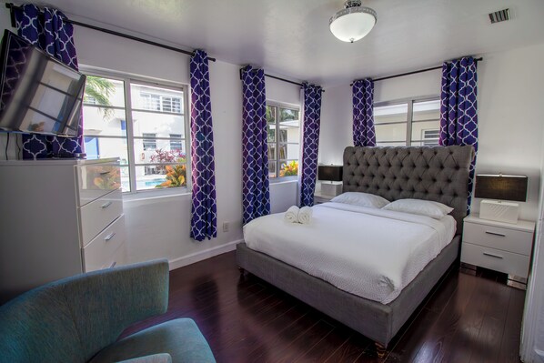 Appartement, 1 chambre | Draps en coton égyptien, literie de qualité