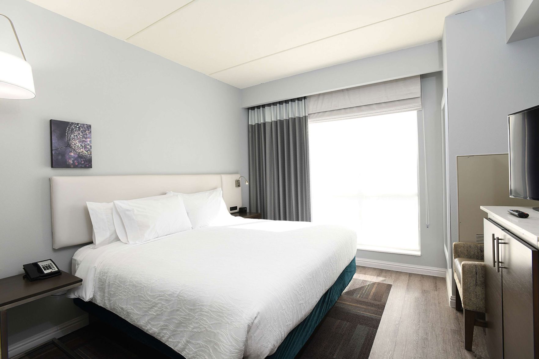 In-room safe, desk, laptop workspace, blackout drapes