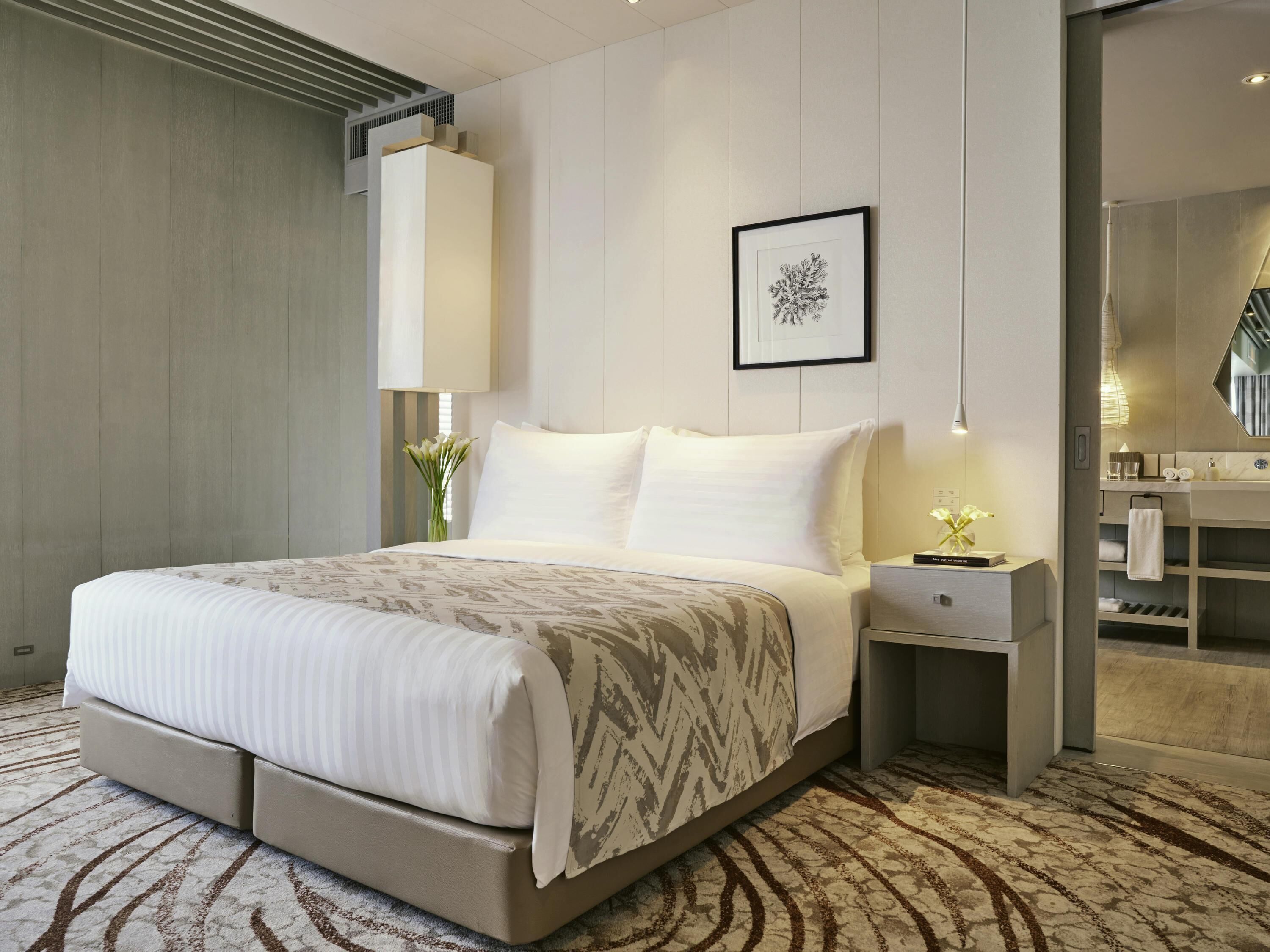 Suite Presidensial | Seprai katun Mesir, seprai premium, minibar, dan brankas