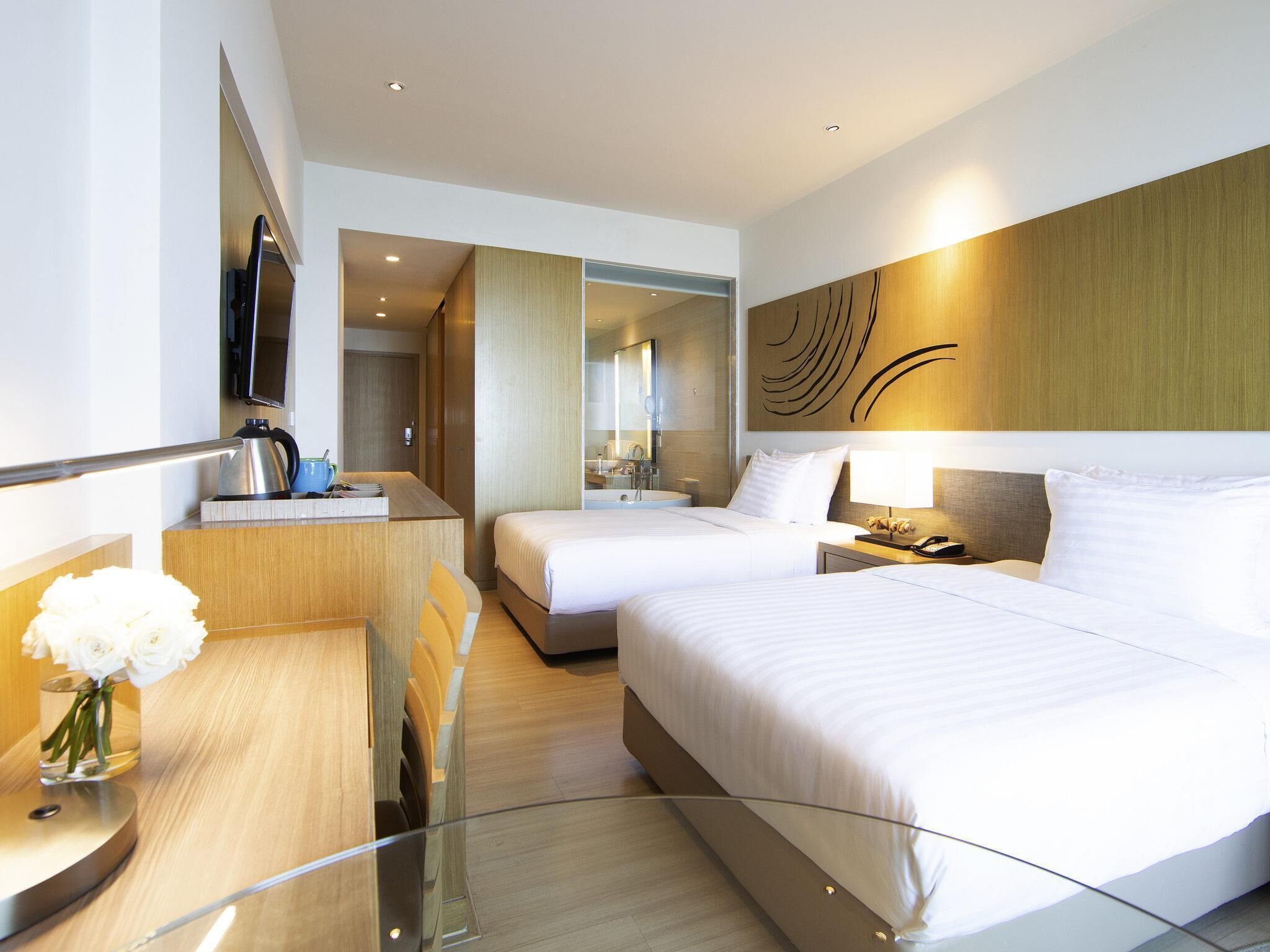 Draps en coton égyptien, literie de qualité supérieure, minibar