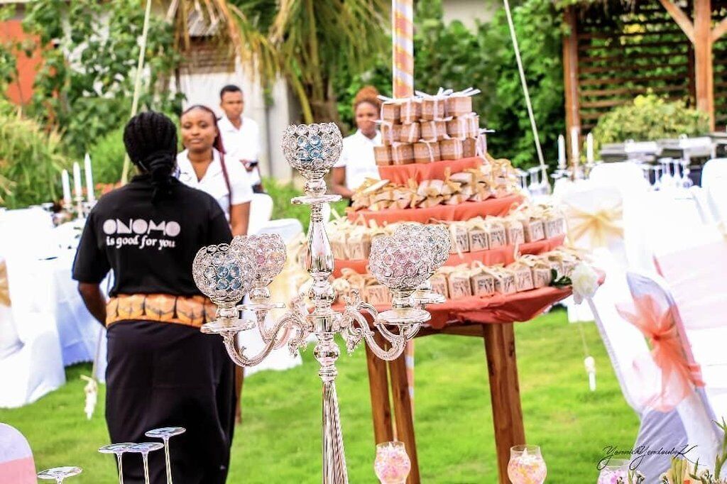 outdoor banquet area