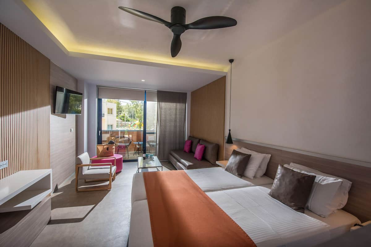 Habitación doble Deluxe | Ropa de cama hipoalergénica y escritorio