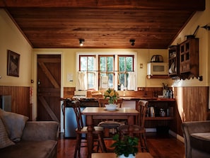 Romantic Cottage, Hot Tub | Private kitchen | Fridge, microwave, stovetop, espresso maker