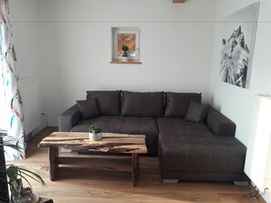 Apartment, 2 Bedrooms, Terrace (Spumbach) | Living area | Flat-screen TV