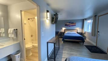 Room, 2 Queen Beds | Bathroom | Shower, free toiletries, towels