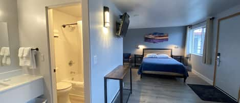 Room, 2 Queen Beds | Bathroom | Shower, free toiletries, towels