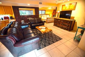 City Slickers | Living area | LED TV, fireplace, DVD player - The Inn at Thunder Mountain (Sedona)