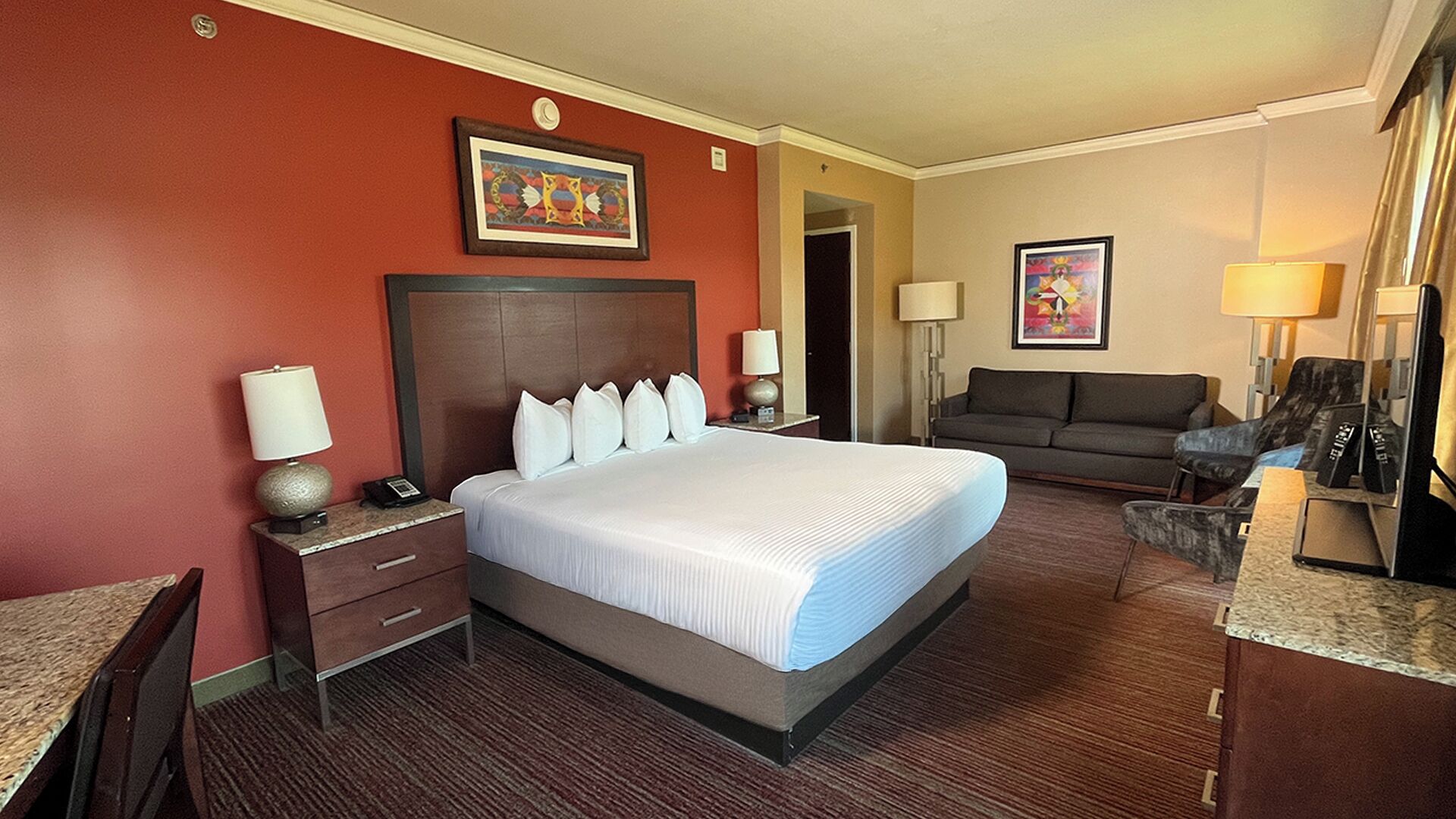 Suite estudio de lujo, 1 cama King size | Ropa de cama de alta calidad, edredón y camas con pillow-top 